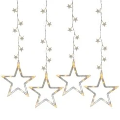 Northlight 100ct. Clear LED Star Silhouette Window Curtain Lights