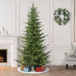 6.5ft. Pre-Lit Natural Fir Artificial Christmas Tree, Clear Lights 16 6.5ft. Pre-Lit Natural Fir Artificial Christmas Tree, Clear Lights -Holiday Glow D248498S 26