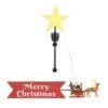 Animated Santa's Sleigh With Banner Tree Topper 2 Animated Santa's Sleigh With Banner Tree Topper -Holiday Glow D250292S 1