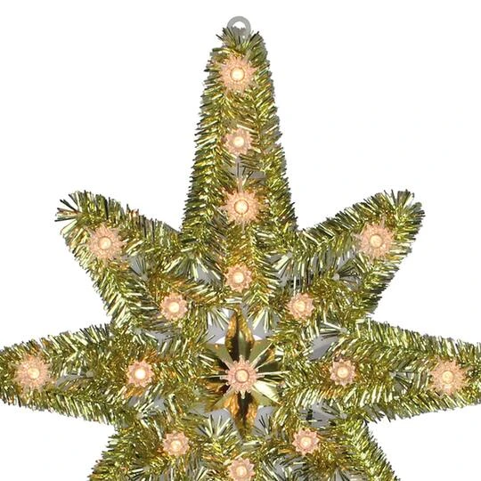 Northlight 21" Gold Lighted Star Of Bethlehem Tree Topper 8 Northlight 21" Gold Lighted Star Of Bethlehem Tree Topper - Image 6