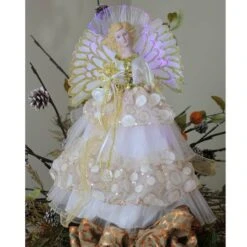 Northlight 16" White & Gold Lighted Angel Christmas Tree Topper 13 Northlight 16" White & Gold Lighted Angel Christmas Tree Topper -Holiday Glow D253703S 13