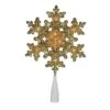 Northlight 9" Gold Lighted Snowflake Christmas Tree Topper -Holiday Glow D253705S 1