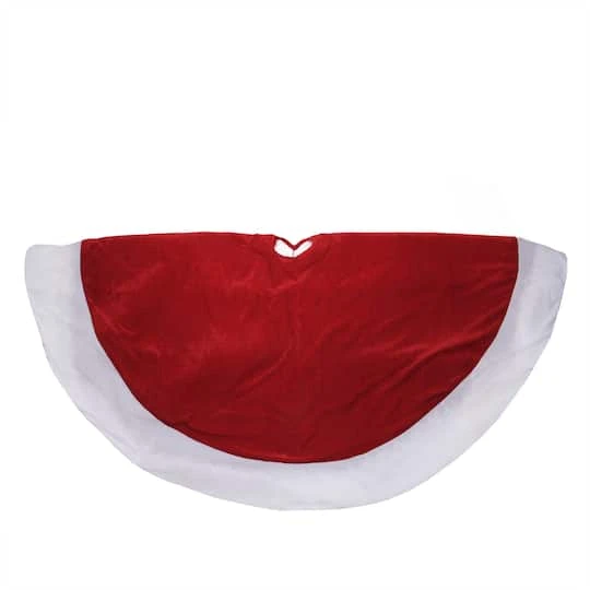Northlight 5ft. Red & White Velvet Christmas Tree Skirt 3 Northlight 5ft. Red & White Velvet Christmas Tree Skirt