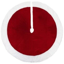 Northlight 5ft. Red & White Velvet Christmas Tree Skirt 14 Northlight 5ft. Red & White Velvet Christmas Tree Skirt -Holiday Glow D253709S 12
