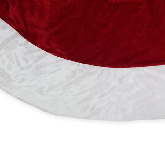 Northlight 5ft. Red & White Velvet Christmas Tree Skirt 5 Northlight 5ft. Red & White Velvet Christmas Tree Skirt - Image 3