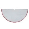 Northlight 26" White Shell Stitching Christmas Tree Skirt -Holiday Glow D253710S 1