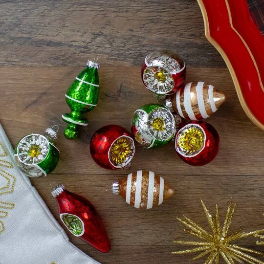 Northlight 9ct. 2-Finish Silver & Red Glass Retro Reflector Ornaments 5 Northlight 9ct. 2-Finish Silver & Red Glass Retro Reflector Ornaments - Image 3