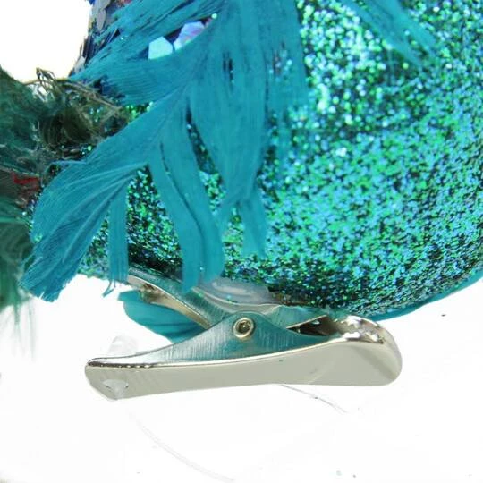 Northlight 10" Turquoise Blue & Green Peacock Clip-On Ornament 10 Northlight 10" Turquoise Blue & Green Peacock Clip-On Ornament - Image 8