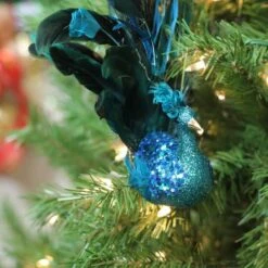 Northlight 10" Turquoise Blue & Green Peacock Clip-On Ornament 19 Northlight 10" Turquoise Blue & Green Peacock Clip-On Ornament -Holiday Glow D253786S 14
