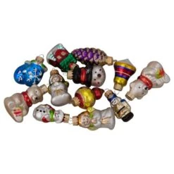 Northlight 12ct. 2.25" 2-Finish Iconic Christmas Figurine Ornaments 11 Northlight 12ct. 2.25" 2-Finish Iconic Christmas Figurine Ornaments -Holiday Glow D253788S 11