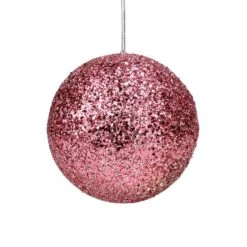 Northlight 6" Glittery Pink Sequin Ball Ornament -Holiday Glow D253798S 11