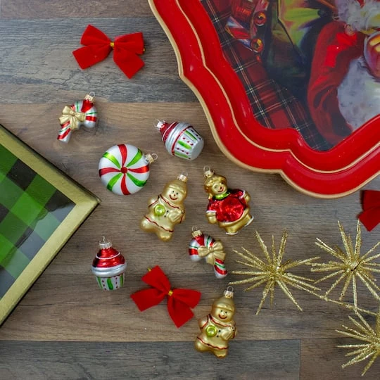 Northlight 8ct. 3" Gingerbread Men & Sweet Treats Glass Ornaments 7 Northlight 8ct. 3" Gingerbread Men & Sweet Treats Glass Ornaments - Image 5