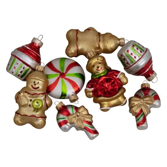 Northlight 8ct. 3" Gingerbread Men & Sweet Treats Glass Ornaments 8 Northlight 8ct. 3" Gingerbread Men & Sweet Treats Glass Ornaments - Image 6