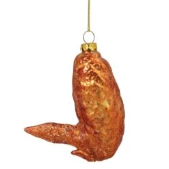 Northlight 4.5" Glitter Glass Buffalo Chicken Wing Ornament 13 Northlight 4.5" Glitter Glass Buffalo Chicken Wing Ornament -Holiday Glow D253802S 11