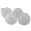 Northlight 4ct. 4" White & Silver Frosted Matte Glass Ball Ornaments 2 Northlight 4ct. 4" White & Silver Frosted Matte Glass Ball Ornaments -Holiday Glow D253810S 1