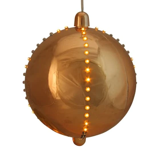 Northlight 7.5" Copper Gold Cascading LED Ball Ornament 4 Northlight 7.5" Copper Gold Cascading LED Ball Ornament - Image 2