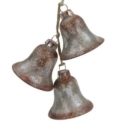 Northlight 5" Silver & Brown Rustic String Of Bells Glass Ornament 11 Northlight 5" Silver & Brown Rustic String Of Bells Glass Ornament -Holiday Glow D253815S 11