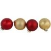 Northlight 96ct. 3.25" Matte & Shiny Red & Gold Glass Ball Ornaments -Holiday Glow D253826S 2