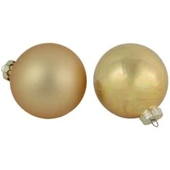 Northlight 96ct. 3.25" Matte & Shiny Red & Gold Glass Ball Ornaments -Holiday Glow D253826S 4