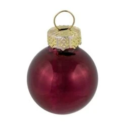 Northlight 24ct. 1" Shiny & Matte Red Glass Ball Ornaments -Holiday Glow D253837S 14