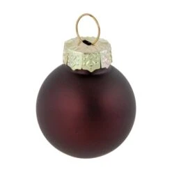 Northlight 24ct. 1" Shiny & Matte Red Glass Ball Ornaments -Holiday Glow D253837S 3