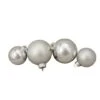 Northlight 96ct. Silver Shiny & Matte Glass Ball Ornaments -Holiday Glow D253842S 1
