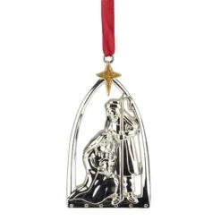 Northlight 3.75" Gold & Silver Nativity Scene Ornament 16 Northlight 3.75" Gold & Silver Nativity Scene Ornament -Holiday Glow D253848S 11