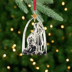 Northlight 3.75" Gold & Silver Nativity Scene Ornament 13 Northlight 3.75" Gold & Silver Nativity Scene Ornament -Holiday Glow D253848S 2