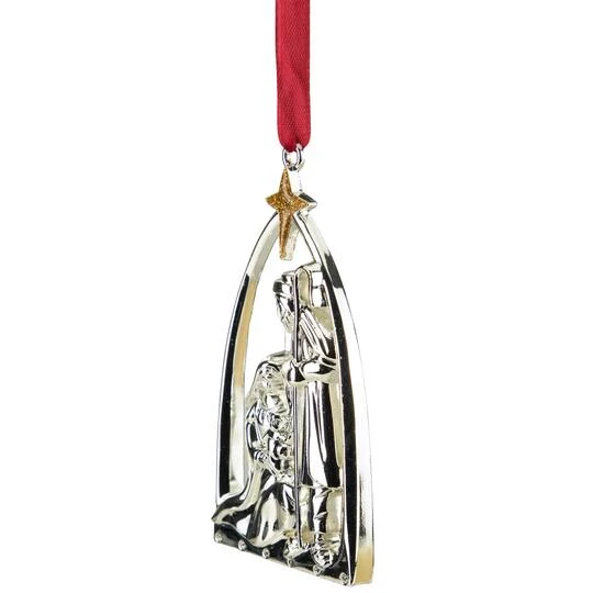 Northlight 3.75" Gold & Silver Nativity Scene Ornament 6 Northlight 3.75" Gold & Silver Nativity Scene Ornament - Image 4