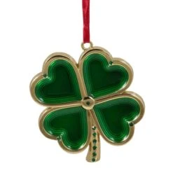 Northlight Green & Gold Luck Of The Irish Clover Ornament 16 Northlight Green & Gold Luck Of The Irish Clover Ornament -Holiday Glow D253855S 11