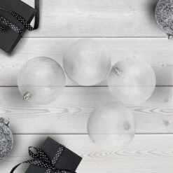 Northlight 32ct. Clear Shatterproof Shiny Christmas Ball Ornaments -Holiday Glow D253863S 12