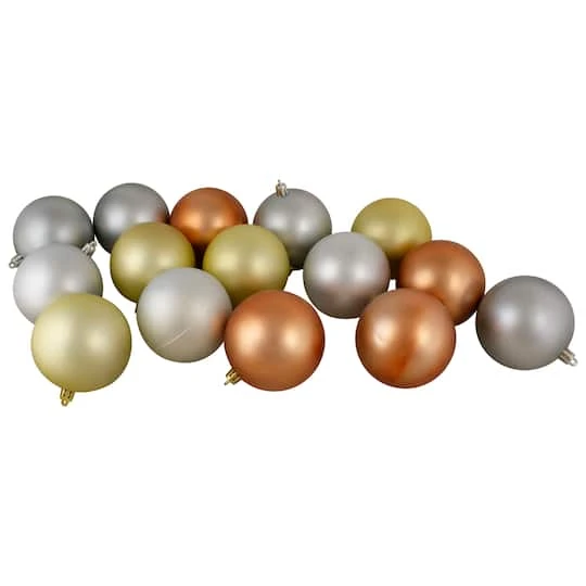 Northlight 32ct. 3.5" Silver & Gold Shatterproof 2-Finish Christmas Ball Ornaments 5 Northlight 32ct. 3.5" Silver & Gold Shatterproof 2-Finish Christmas Ball Ornaments - Image 3