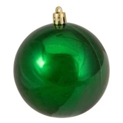 Northlight 32ct. 3.5" Christmas Green Shatterproof 4-Finish Christmas Ball Ornaments -Holiday Glow D253868S 13