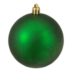 Northlight 32ct. 3.5" Christmas Green Shatterproof 4-Finish Christmas Ball Ornaments -Holiday Glow D253868S 15