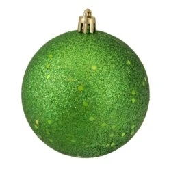 Northlight 32ct. 3.5" Christmas Green Shatterproof 4-Finish Christmas Ball Ornaments -Holiday Glow D253868S 16