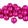 Northlight 12ct. 4" Pink Shiny Shatterproof Christmas Ball Ornaments