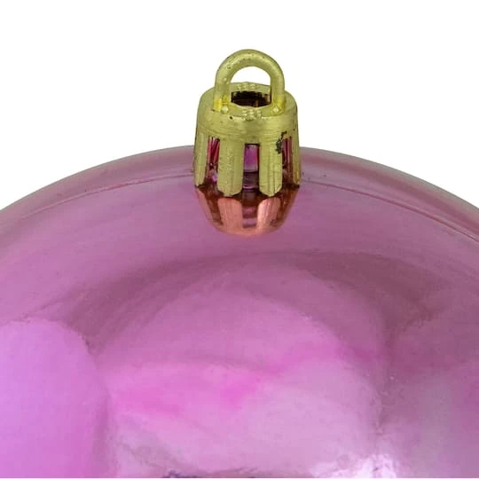 Northlight 12ct. 4" Pink Shiny Shatterproof Christmas Ball Ornaments 8 Northlight 12ct. 4" Pink Shiny Shatterproof Christmas Ball Ornaments - Image 6
