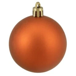 Northlight 60ct. 2.5" Burnt Orange Shatterproof Matte Christmas Ball Ornaments 11 Northlight 60ct. 2.5" Burnt Orange Shatterproof Matte Christmas Ball Ornaments -Holiday Glow D253870S 13