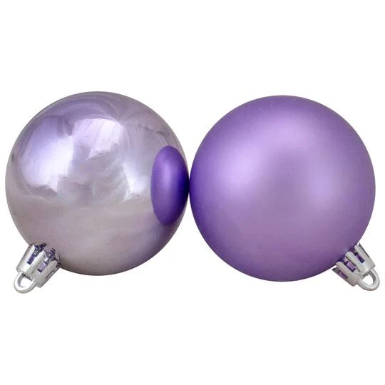 Northlight 60ct. 2.5" Amethyst Purple 4-Finish Shatterproof Christmas Ball Ornaments 5 Northlight 60ct. 2.5" Amethyst Purple 4-Finish Shatterproof Christmas Ball Ornaments - Image 3