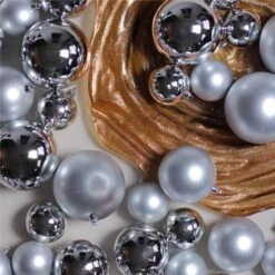 Northlight 50ct. Silver Splendor Shatterproof 2-Finish Christmas Ball Ornaments -Holiday Glow D253876S 13