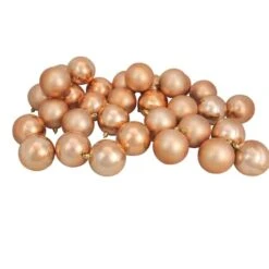 Northlight 32ct. 3.25" Copper Shatterproof 2-Finish Christmas Ball Ornaments 8 Northlight 32ct. 3.25" Copper Shatterproof 2-Finish Christmas Ball Ornaments -Holiday Glow D253883S 11