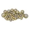 Northlight 125ct. Champagne Gold Shatterproof 4-Finish Christmas Ornaments -Holiday Glow D253884S 1