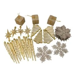 Northlight 125ct. Champagne Gold Shatterproof 4-Finish Christmas Ornaments -Holiday Glow D253884S 2