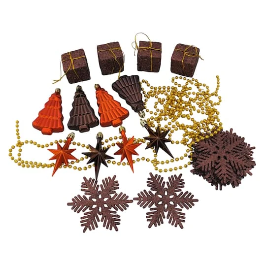 Northlight 125ct. Chocolate Brown & Burnt Orange Shatterproof 4-Finish Christmas Ornaments 7 Northlight 125ct. Chocolate Brown & Burnt Orange Shatterproof 4-Finish Christmas Ornaments - Image 5