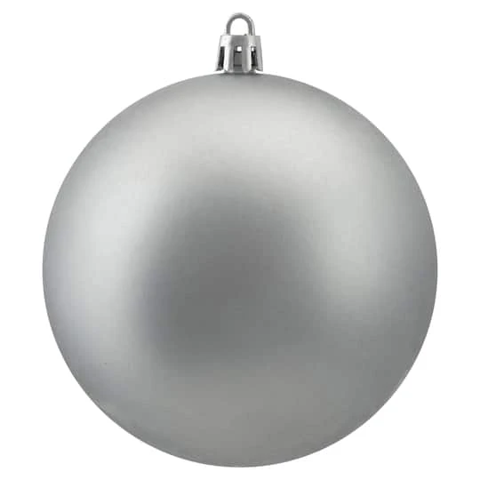 Northlight 12ct. 4" Pewter Gray Shatterproof Matte Christmas Ball Ornaments 6 Northlight 12ct. 4" Pewter Gray Shatterproof Matte Christmas Ball Ornaments - Image 4