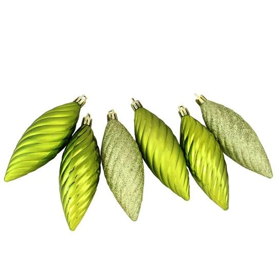 Northlight 125ct. Green Shatterproof 3-Finish Tropical Christmas Ornaments 13 Northlight 125ct. Green Shatterproof 3-Finish Tropical Christmas Ornaments - Image 11