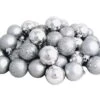 Northlight 96ct. 1.5" Silver Splendor Shatterproof 4-Finish Christmas Ball Ornaments 1 Northlight 96ct. 1.5" Silver Splendor Shatterproof 4-Finish Christmas Ball Ornaments -Holiday Glow D253890S 1