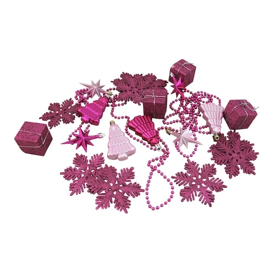 Northlight 125ct. Bubblegum Pink Shatterproof 4-Finish Christmas Ornaments 6 Northlight 125ct. Bubblegum Pink Shatterproof 4-Finish Christmas Ornaments - Image 4