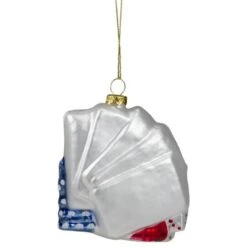 Northlight 4" Silver & Blue Poker Playing Cards With Dice & Chips Christmas Ornament -Holiday Glow D253895S 15