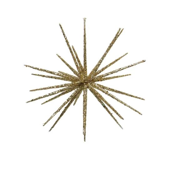 Northlight 12" Shimmering Gold Glitter Starburst Christmas Ornament 7 Northlight 12" Shimmering Gold Glitter Starburst Christmas Ornament - Image 5